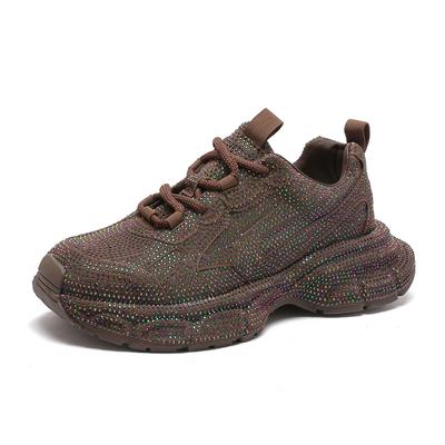 Fashion 2024 New Platform Vulcanized Shoe Women Comfortable High Quality Full Drill Paris Sneaker Women Trendy Casual Sports Shoes