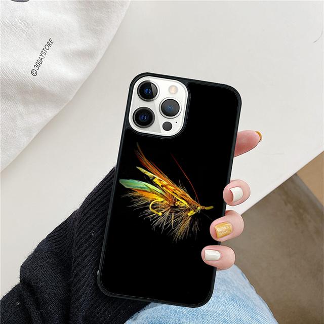 Fly Fishing Lure Phone Case Cover For iPhone 17 Air 16 15 11 13 14 Pro Max 12 Plus Max Fundas