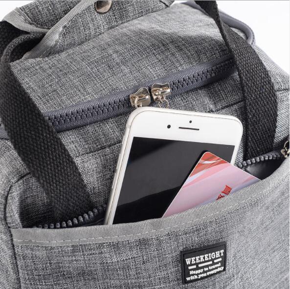 Bolsa de isolamento para lancheira portátil, bolsa de armazenamento de almoço espessada com papel alumínio