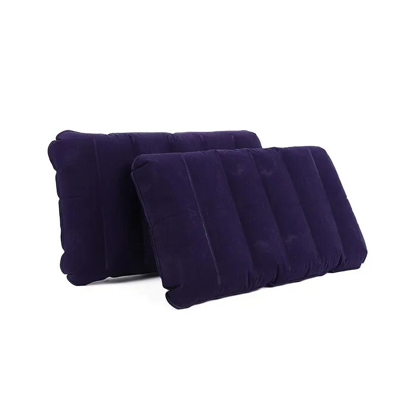 Air Cushion Pillows Outdoor Camping Sleep Cushion Folding Square Lnflatable Pillows Travel Backrest Plane Head Rest Big