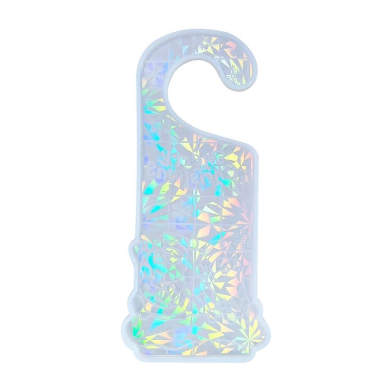 Diy Light and Shadow Christmas Doorknob Card Silicone Mold Scented Gypsum Pendant Drop Glue Resin Mold for Decoration чистый
