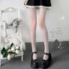 White Silk Over-the-Knee Lolita Stockings - Anti-Snag Thin Summer Socks