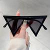 y2k Oversized Triangle Sunglasses Women For Men Luxury Brand Designer Vintage Punk Flat Top Popular Party Funny Sun Glasses