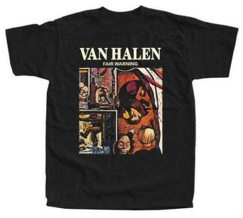 Van Halen - Fair Warning Tour 81 Black T-Shirt Tee Cotton ALL Unisex T-Shirt L