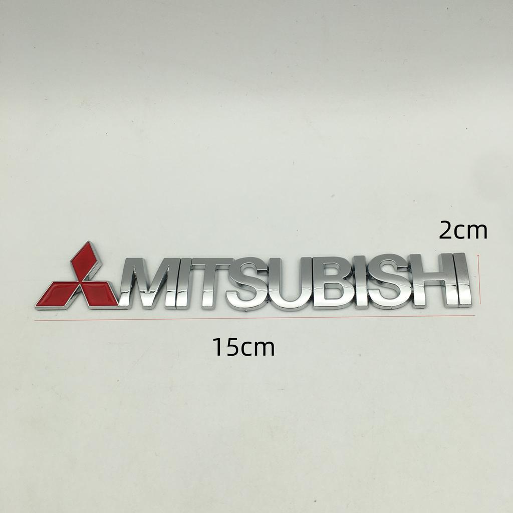 1pcs 3D ABS black/silver for Mitsubishi car letters emblem rear Truck badge sticker Decal styling auto Accessories