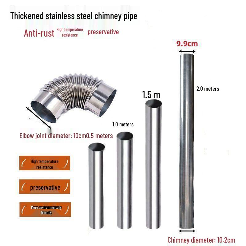 Stainless Steel Chimney Elbow for Wood Stove & Fireplace