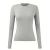 Dames Ronde Hals Lange Mouwen T-shirt Slim Fit Casual Effen Crop Top Gerimpeld Basic Dagelijks Laagjes Shirt