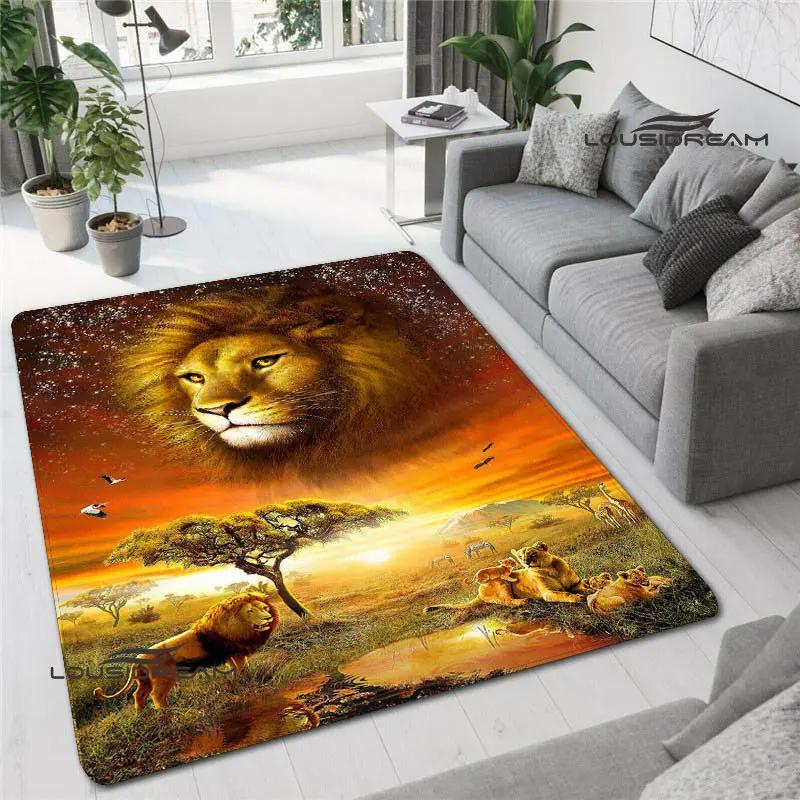3D Lion Printed Carpet non-slip Carpet kitchen mats for floor decoracion anime rug Fashion yoga mat bedroom decor birthday gift