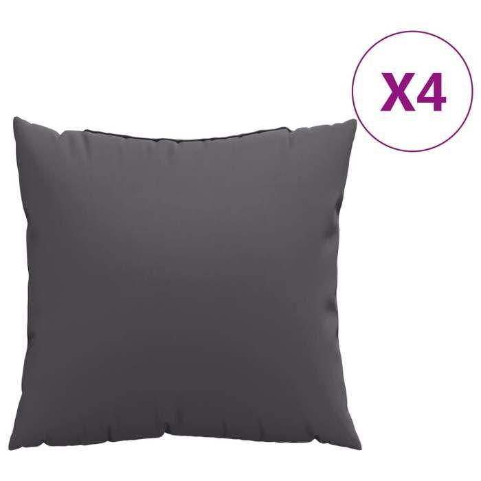 VidaXL Sofa Cushions Set of 4 Anthracite 50x50 Cm Fabric 360381