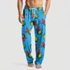 Men's Knitted Fashion Print Pocket Casual Pants Pajama Pants