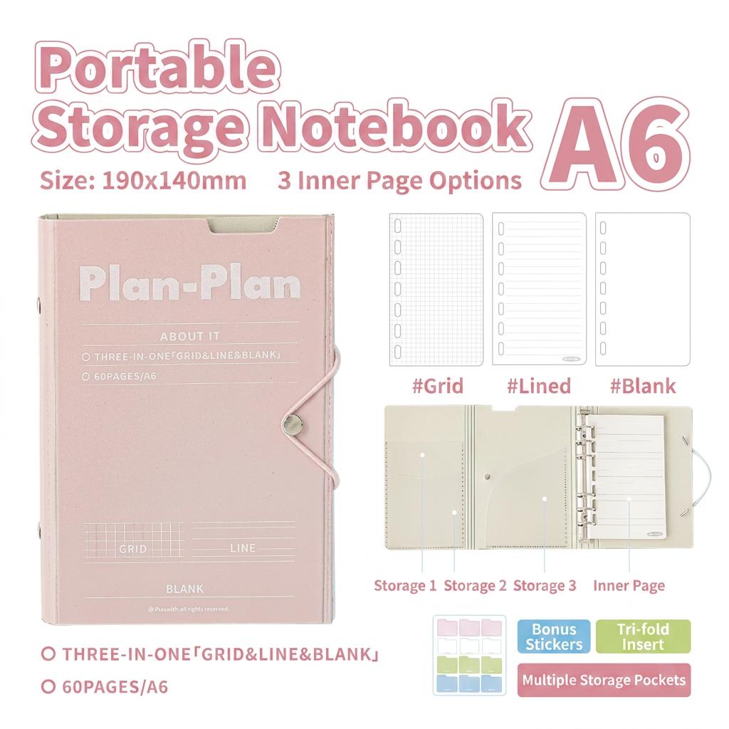 Waterproof Journal Thick Paper Portable Notebook Eye-Friendly Paper Notebook Minimalist Hard Cover Planner For Gifting Study