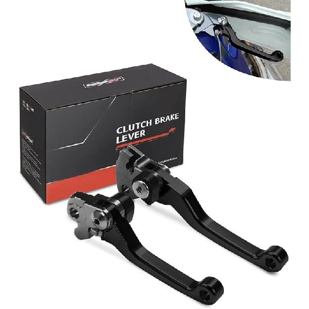 JFG RACING Dirt Bike Foldable Clutch Brake Levers,Clutch Lever Breakaway Levers For KX65 00-24/KX85 01-24/KX100 01-21/KX250 00-04/KX125 00-05/KX112