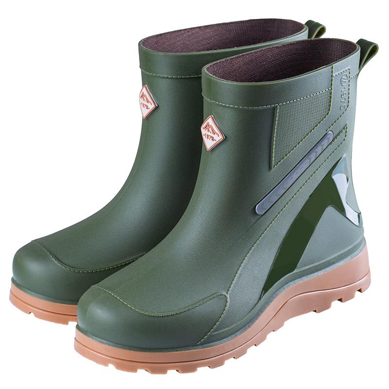 Men s Stylish Waterproof Anti-Slip Outdoor Hiking Rain Boots 40
