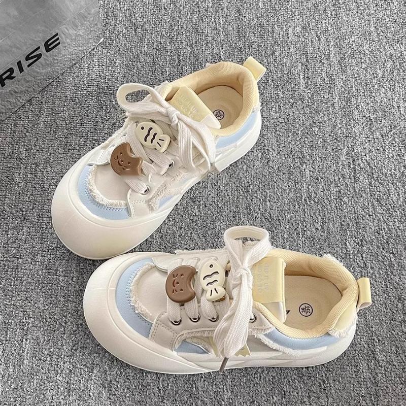 Platform-soled versatile shoes niche board shoes women s new spring versatile dopamine casual bread shoes 35