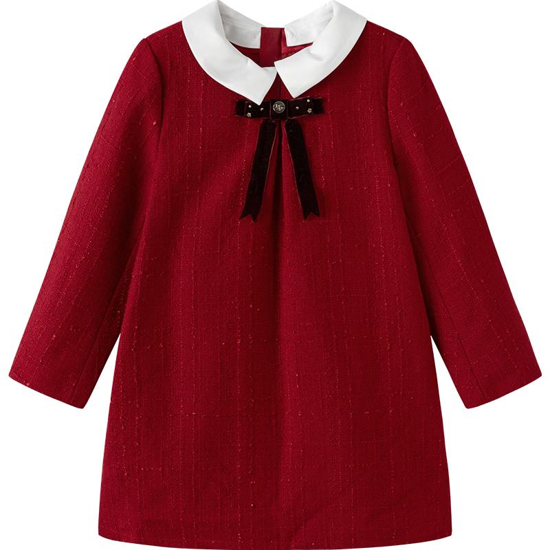 

Balabala Girls Spring Bow Tie A-line Dress 140