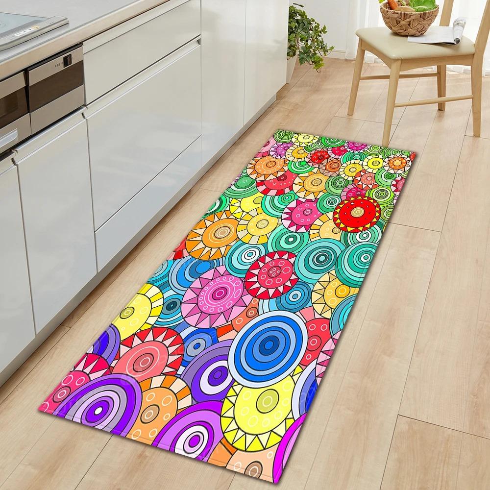 Bohemian Retro Mandala Pattern Home Kitchen Floor Mat Door Front Decoration Floor Mat