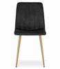 LAVA Chair - Black Velvet / Wood Color Legs X 4