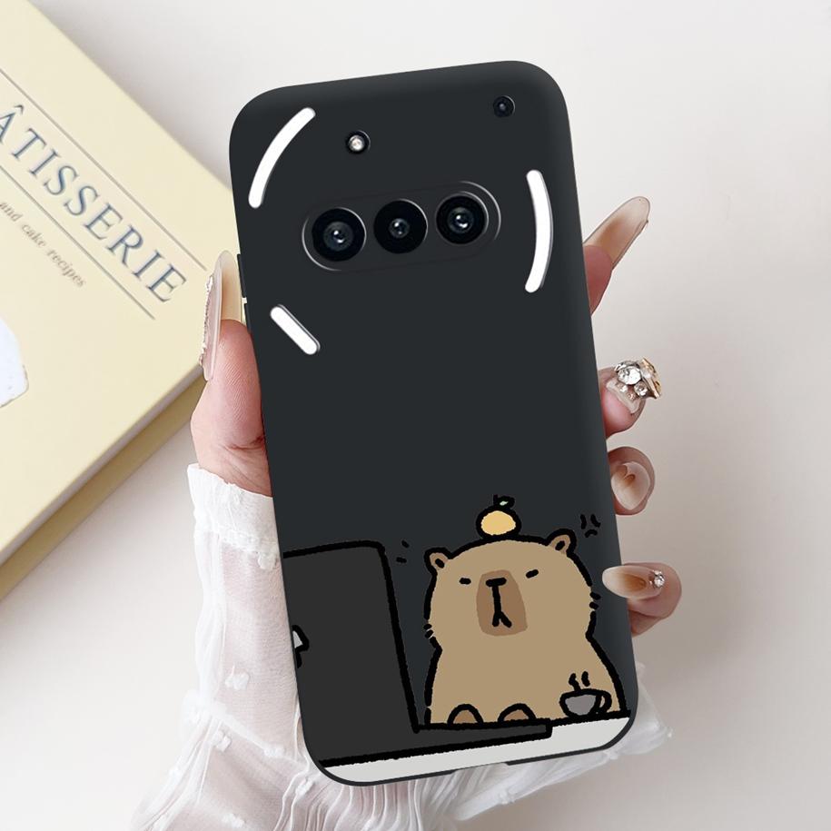 Para Funda Nothing Phone 3A A059 Lindo Dibujo Animado Panda Astronauta Silicona Suave Negro Mate Cubierta Para Nothing Phone3a Pro A059P Fundas