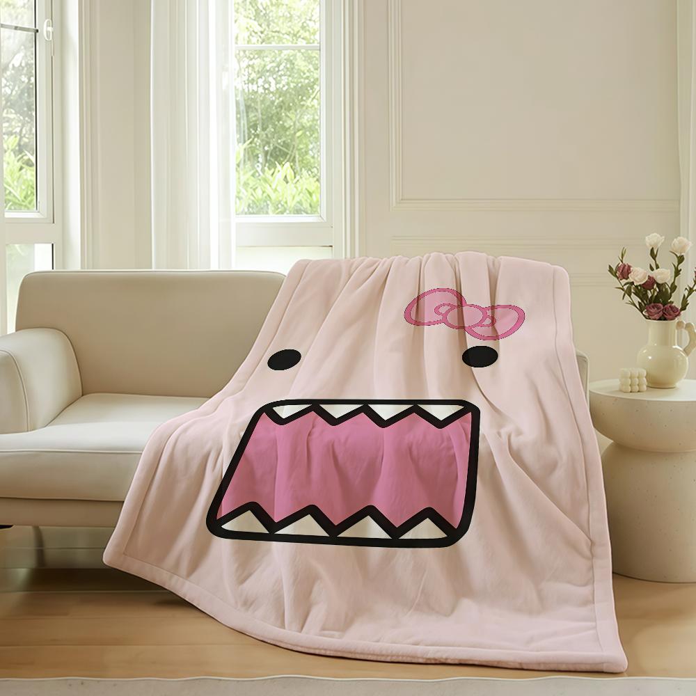 

Cartoon cute Domo kun Blanket For Sofa Office Bed Plane Travel Sleep Read Relax Camping Soft And Warm 75x90cm