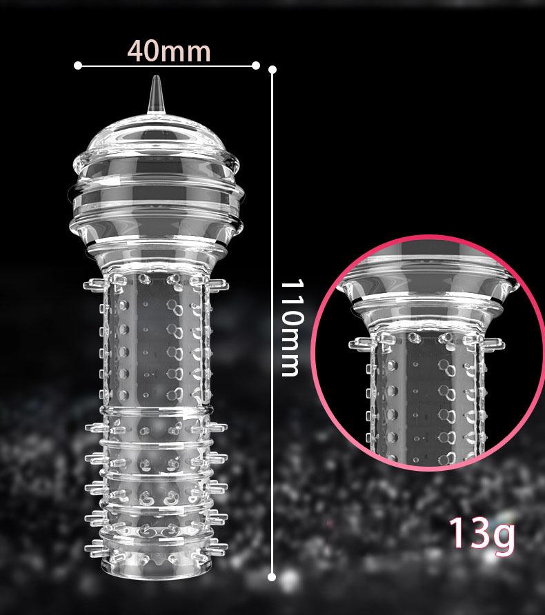 Crystal Dot Delay Condom Penis Sleeve Lasting Enlargement Sex product Spike Clitoris Delay Erection Aid Extend Toys for Man