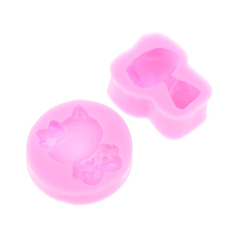 Kreslená Zábavná Kočka Silikonová Forma Roztomilá Fondánová Dortová Dekorativní Čokoládová Forma DIY Aromaterapeutická Sádrová Forma na Svíčky