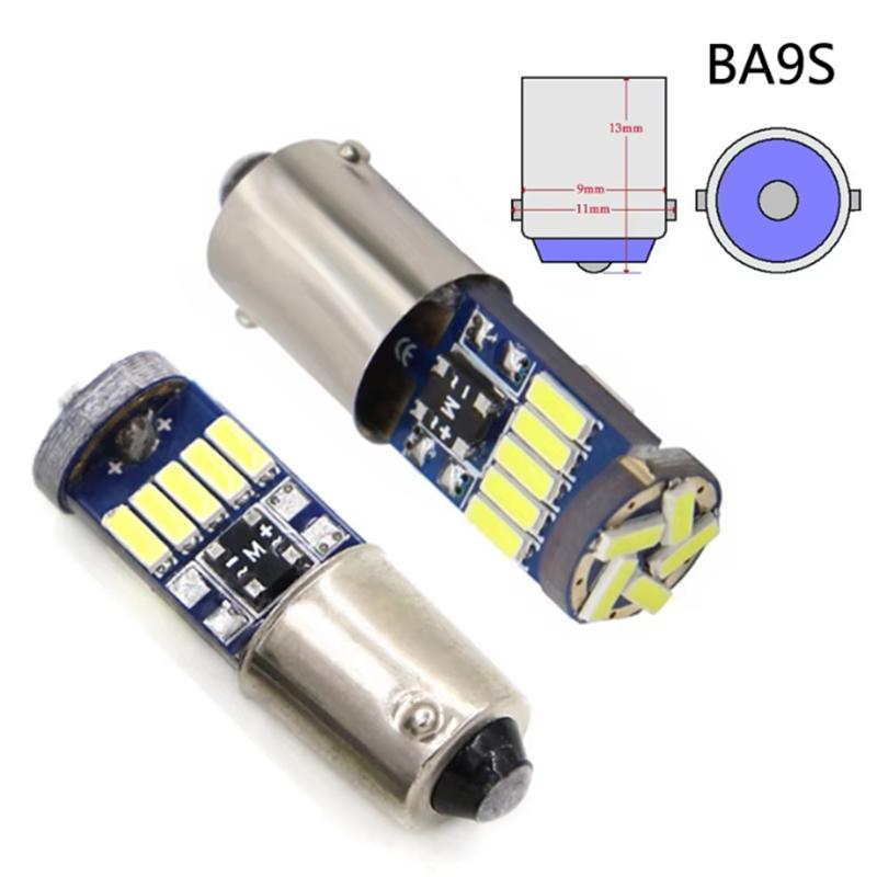 10Pcs Ba9s LED Bulbs T4W T2W T3W White 4014 15-SMD T11 H6W Car LED Interior Dome Light Reading Door Trunk Clearance Lamp 12V