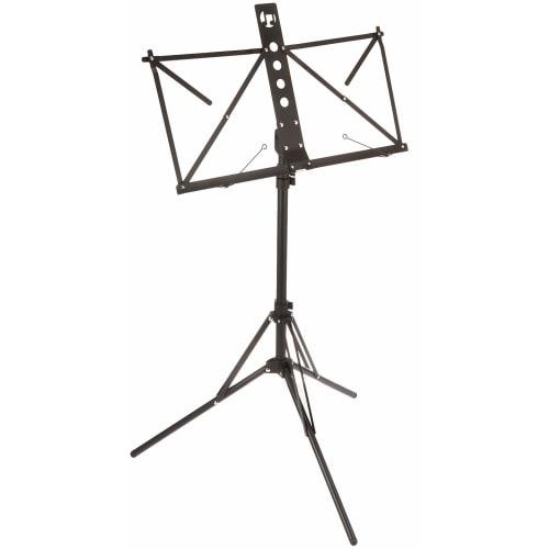 KC Lightweight Aluminum Music Stand MS-3AL/BK Black (Soft Case Included)