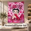 Tapestry Custom Name Text, Wall Hanging Tapestry Home Room DecorBetty Boop