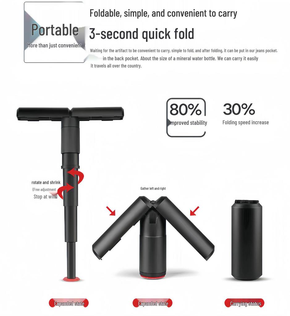 Compact Magic Folding Stool: Portable Retractable Chair with Color Box