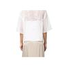 Armani Exchange Solid Pattern Printed Sheer Short Sleeve T-Shirt Women tops White 3RYH26-YN2KZ-1000