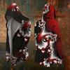 Men's Halloween Print Loose Fit Zip-Up Hoodie Jacket for Costume Party