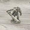 Solid White Copper Tribal Warrior Figurine Retro War Model Desktop Decor Gift for Men