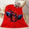 Black Spider On Red Background Flannel Blanket-Soft and Suitable for Sofas,Beds,Offices,Travel,All Seasons,Great Gift for Holidays and Birthdays.