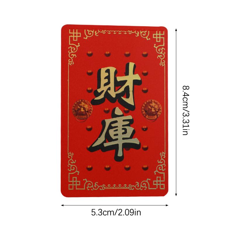Lucky Wealth Charm Cards Chinese Feng Shui God Of Wealth Amulets Card Business Fortuna Treasure Lucky Card Home Decor Year