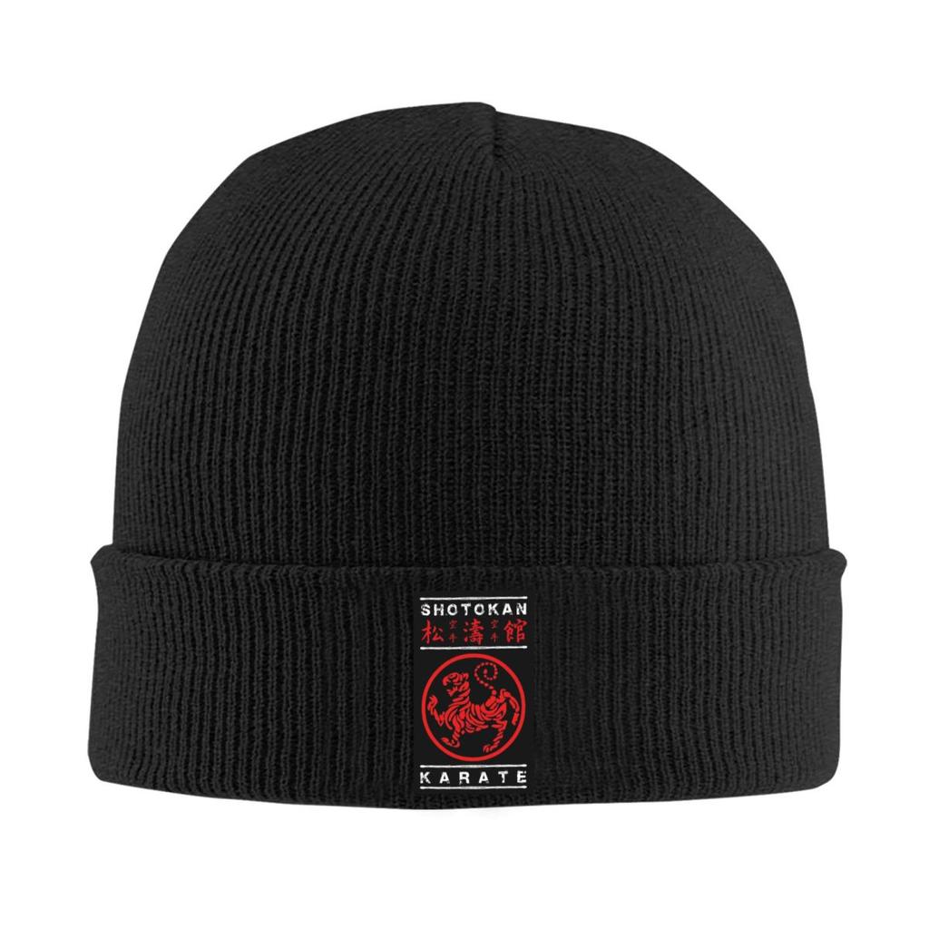 Shotokan Karate White Text Warm Knitted Cap Hip Hop Bonnet Hat Autumn Winter Outdoor Beanies Hats for Unisex Womenx Adult