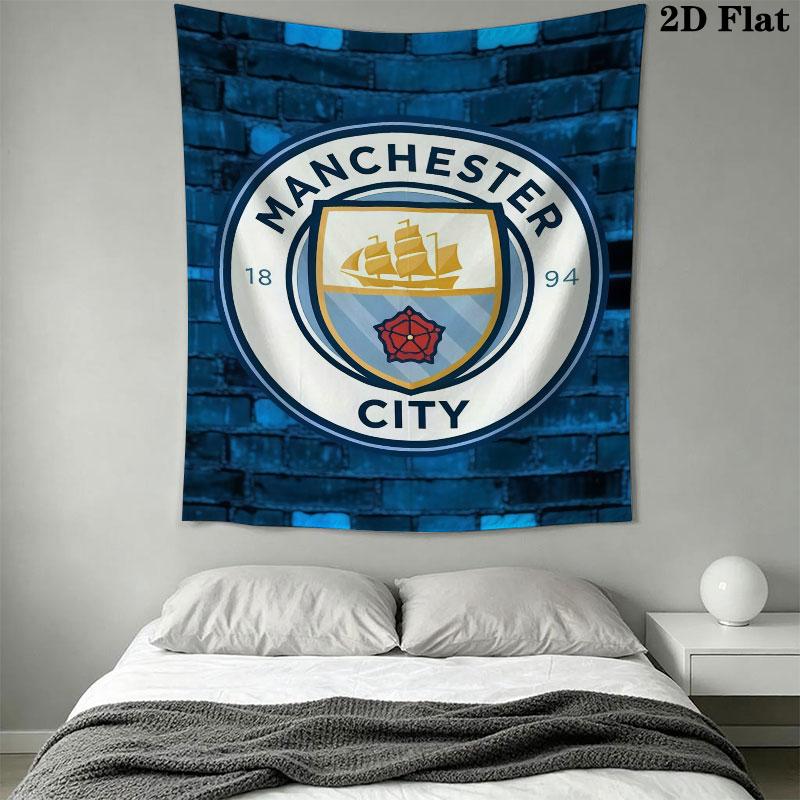 Etihad MCFC GroundWall Hanging Printed Fabric Blanket Decorative Tapestries for Bedroom Living Room Home Decor