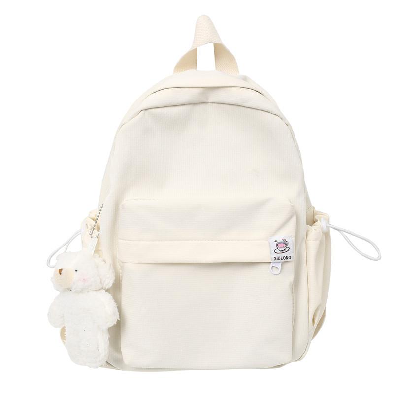 Schoolbag Xiulong Girls Canvas Small School Bag Japanese Small Fresh Backpack Korean Edition Mini Candy Color Student Travel Backpack