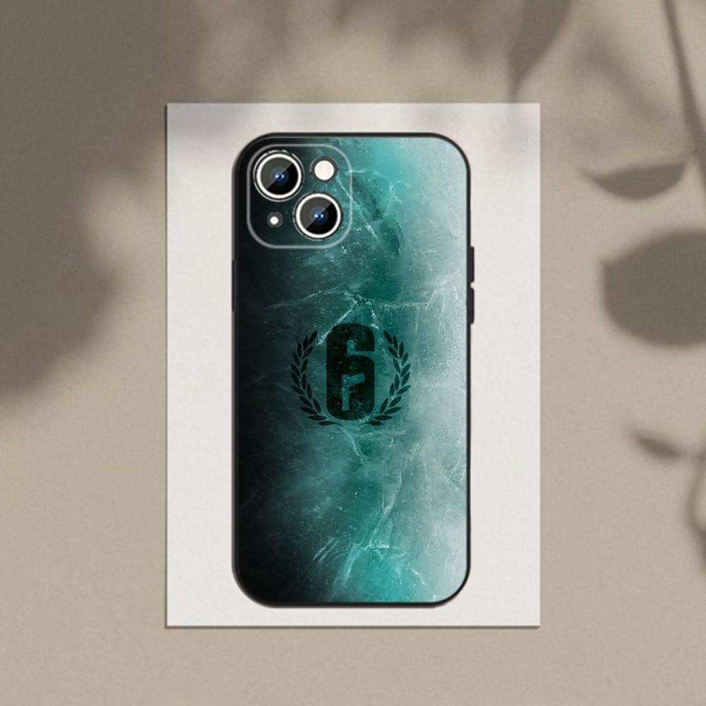 Game Rainbow S-Six S-Siege  Phone Case For Apple iPhone 15,14,13,12,11,XS,XR,X,8,7,Pro,Max,Plus,mini Silicone Black Cover