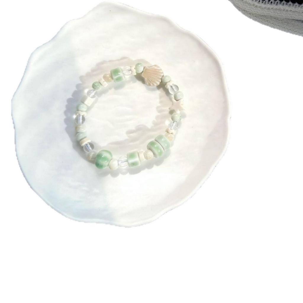Jingdezhen Seaside Shell Beaded Bracelet - Fresh Girly Style Student Party Accessories