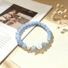 Ocean Blue Bracelet Women Korean Simple Small Design Daily Exquisite Beaded Camellia Jewelry Gentle Wear Style
