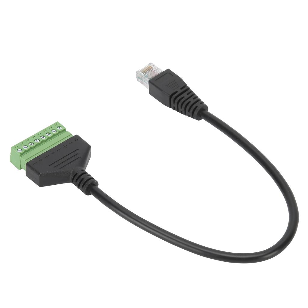 PVC RJ45 Male Plug to Green No Welding Terminal Short Line Cable Adapter Accessory