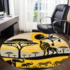 1pc African Lion Office Round Area Rug, Under Office Chairs Bedroom Living Room Home Decor, Room Deco