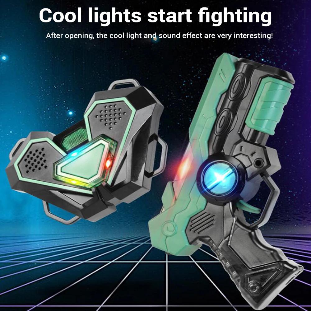 Laser Tag Battle Game Gun Set Electric Infrared Toy Guns Weapon Kids Laser Strike Pistol For Boys Children Indoor Outdoor Sports