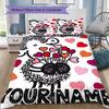 Custom Name Sheepworld Pattern Bedding Uilt Set Uilt Cover Pillowcase Home Decoration Birthday Gift (1*duvet Cover+2*pillowcase Without Core)