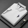 Trend Hub Luxury Embroidery Men's Polo Shirt  Thin Breathable 100%Cotton Black Navy Blue Lapel Short-Sleeved Tops Brand Clothing