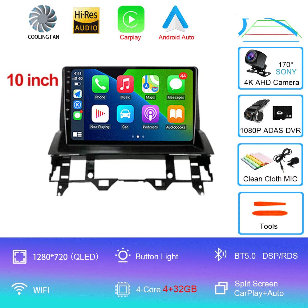 10 Inch For Mazda 6 2007 2003 2004 2005 2006 2002 - 2015 Multimedia Car DVD Player Navigation GPS Radio Wifi BT 4G LTE 128G Andr
