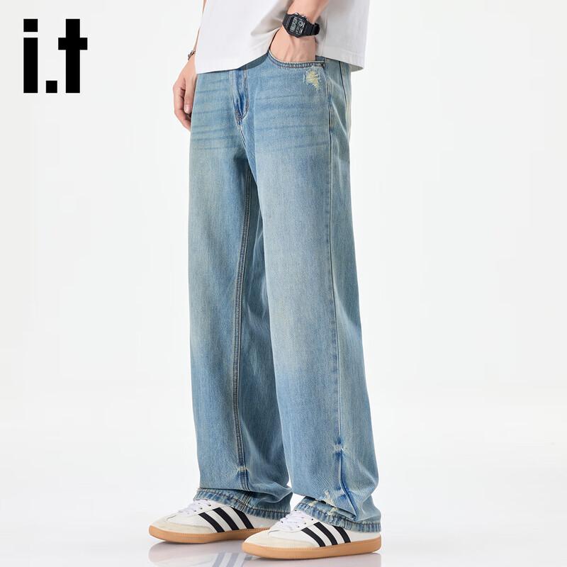 

Мужские джинсы Izzue It из лиоцелла прямого кроя с потертостями и рваностями 36