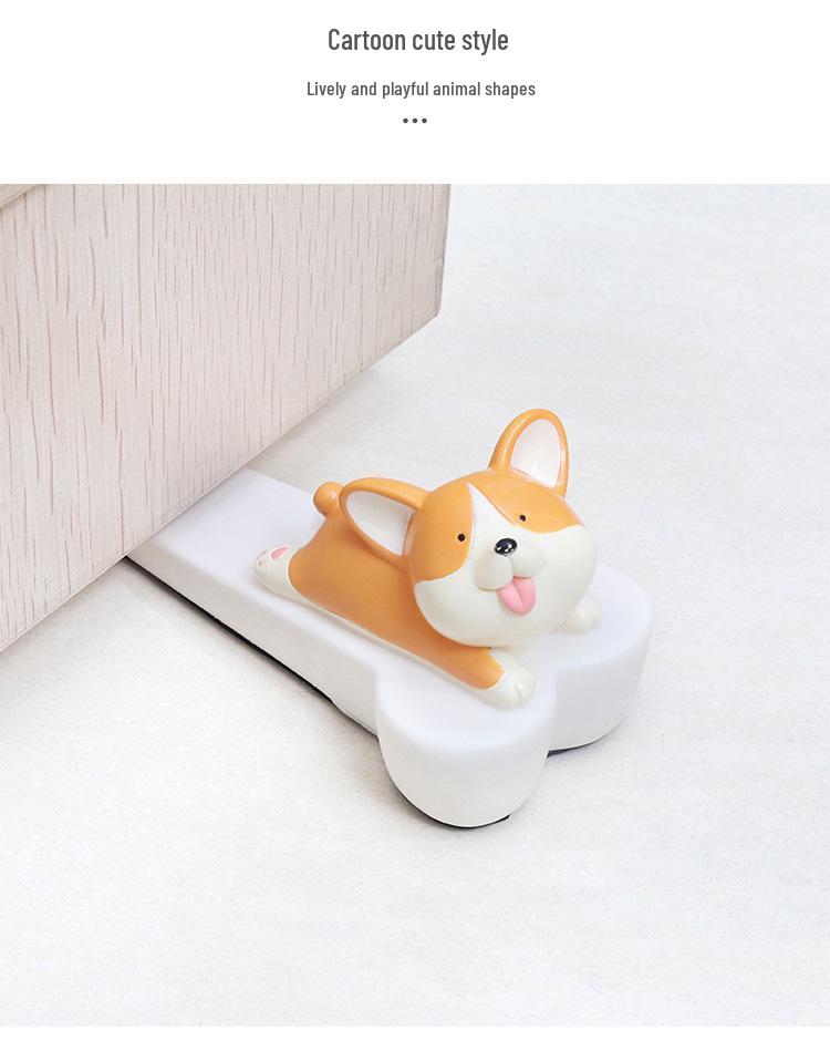 PVC Cartoon Animal Anti-Collision Door Stopper - Creative Home Windproof Door Holder Blocker