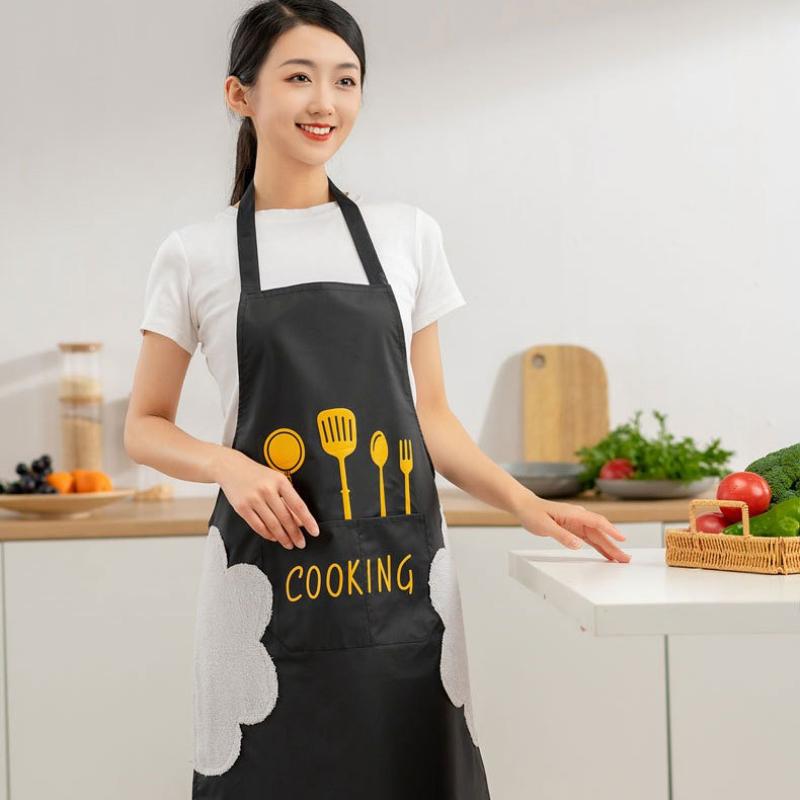 Waterproof Oilproof Apron Can Wipe Hands Kitchen Work Clothes for Cooking Baking Cleaning Men&Women Universal Sleeveless Apron