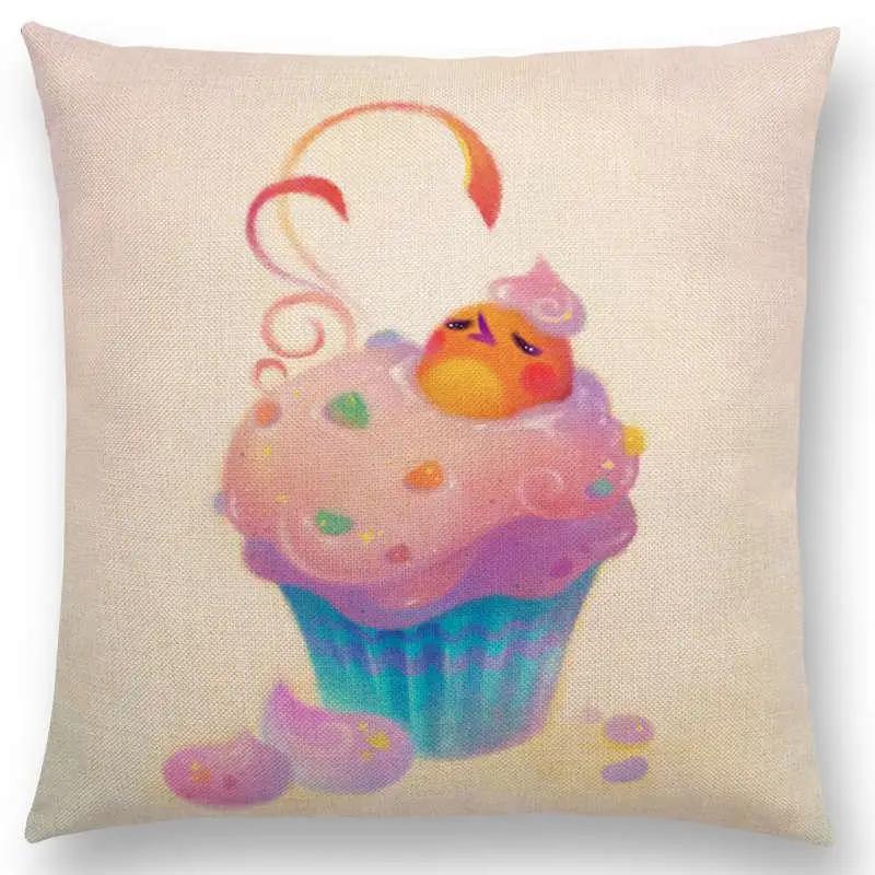 Superniedliche Cartoon-Tiere Kugelfisch Kissenbezug Lieblicher Vogel Süßes Nest Interessanter Fisch Katze Frosch Fuchs Wurfkissenbezug Hogar